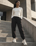 The Movement Top — short-sleeve cotton interlock in Ivory